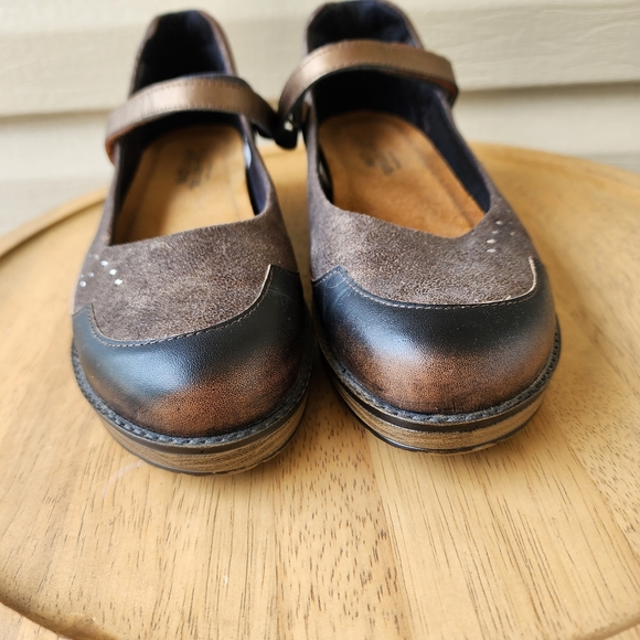 Naot Volcan brown sincere leather Mary Jane shoes size 37 - Picture 3 of 10
